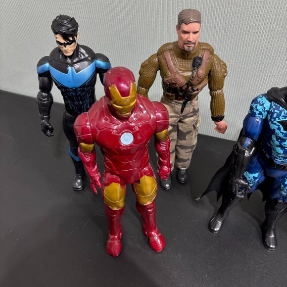 7pc12" Marvel / DC Superhero Lot Iron Man Captain A, Batman, Venom, Batgirl - Picture 7 of 11
